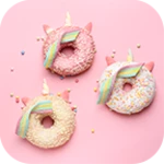 unicorn donuts theme android application logo